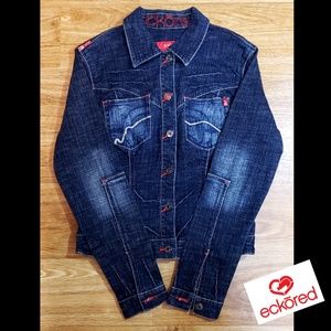 Ecko Red Denim Jacket - Large